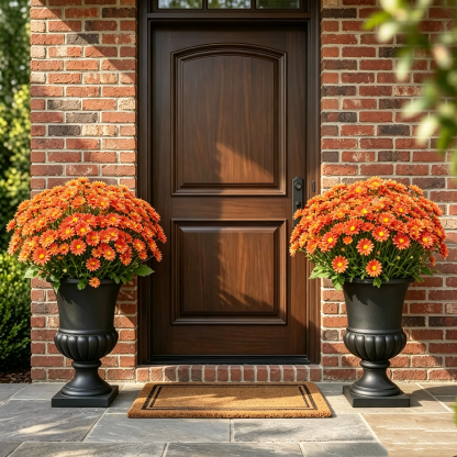 💥Last Day 70% OFF🌼- Artificial Outdoor Sunset Mums Flowers - UV resistant, Waterproof, Windproof