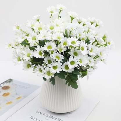 Artificial Outdoor Sunset Mums Flowers - UV resistant, Waterproof, Windproof