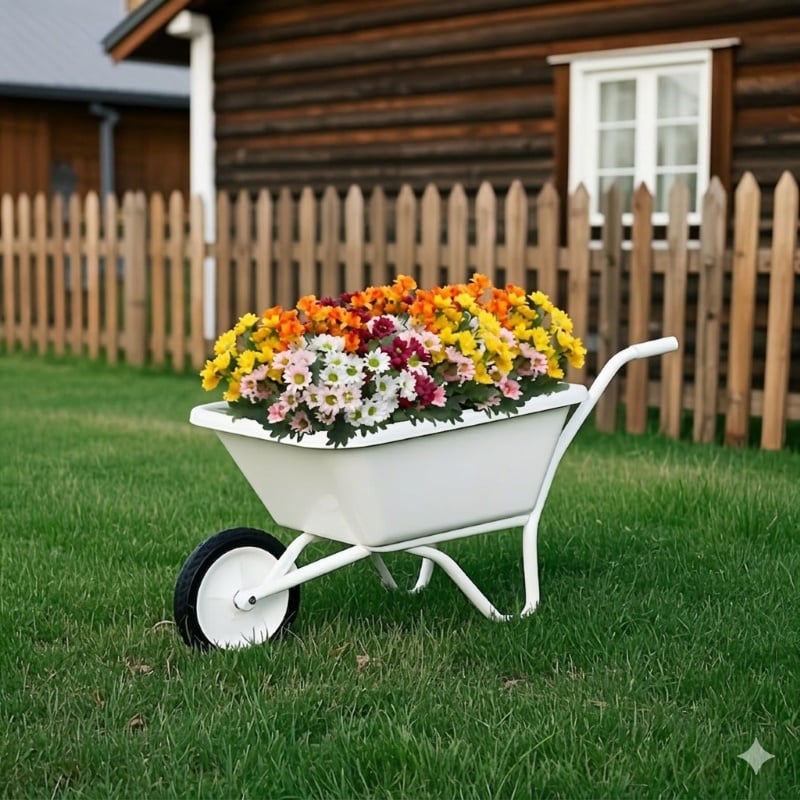 Artificial Outdoor Sunset Mums Flowers - UV resistant, Waterproof, Windproof