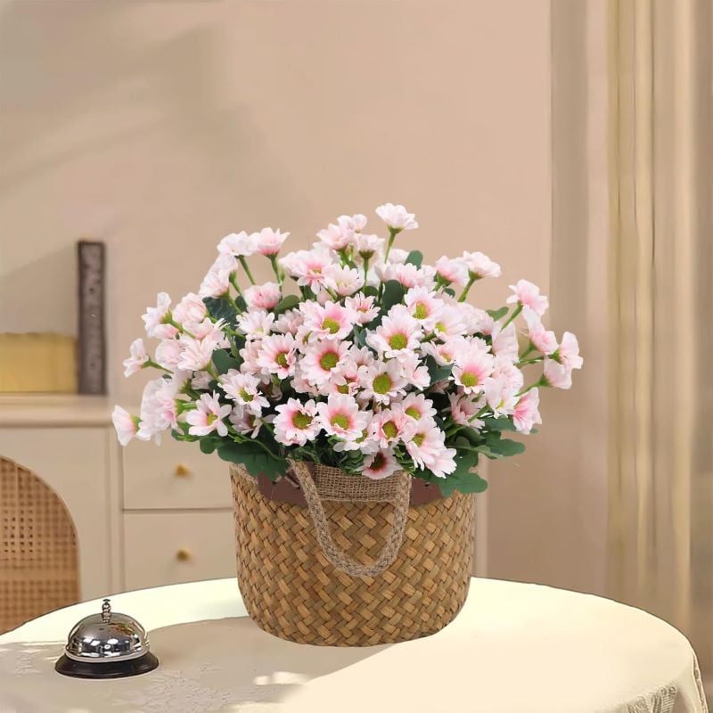 Artificial Outdoor Sunset Mums Flowers - UV resistant, Waterproof, Windproof