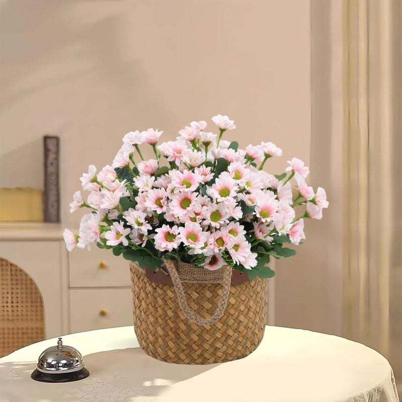 Artificial Outdoor Sunset Mums Flowers - UV resistant, Waterproof, Windproof