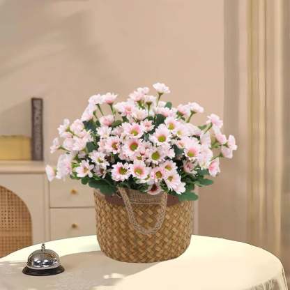 Artificial Outdoor Sunset Mums Flowers - UV resistant, Waterproof, Windproof