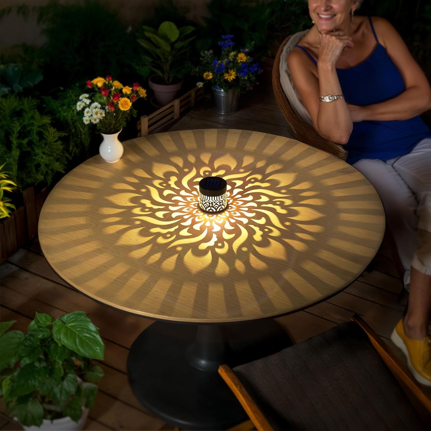 🔥Limited 60% OFF🔥Solar Mandala Projector Light Patio Ambient Decor