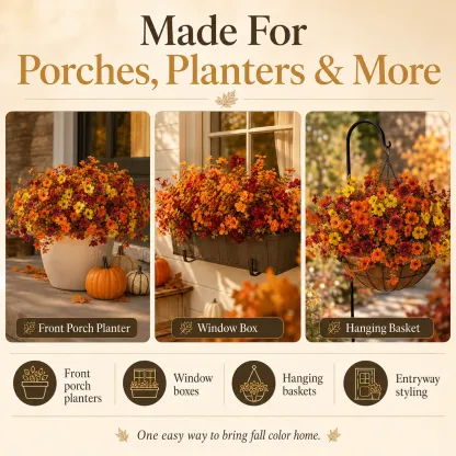 🍂Fall Porch Faux Flower Bundles