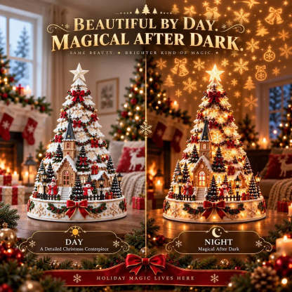 🔥Christmas Village Projection Centerpiece – 4 Themed Villages🎄