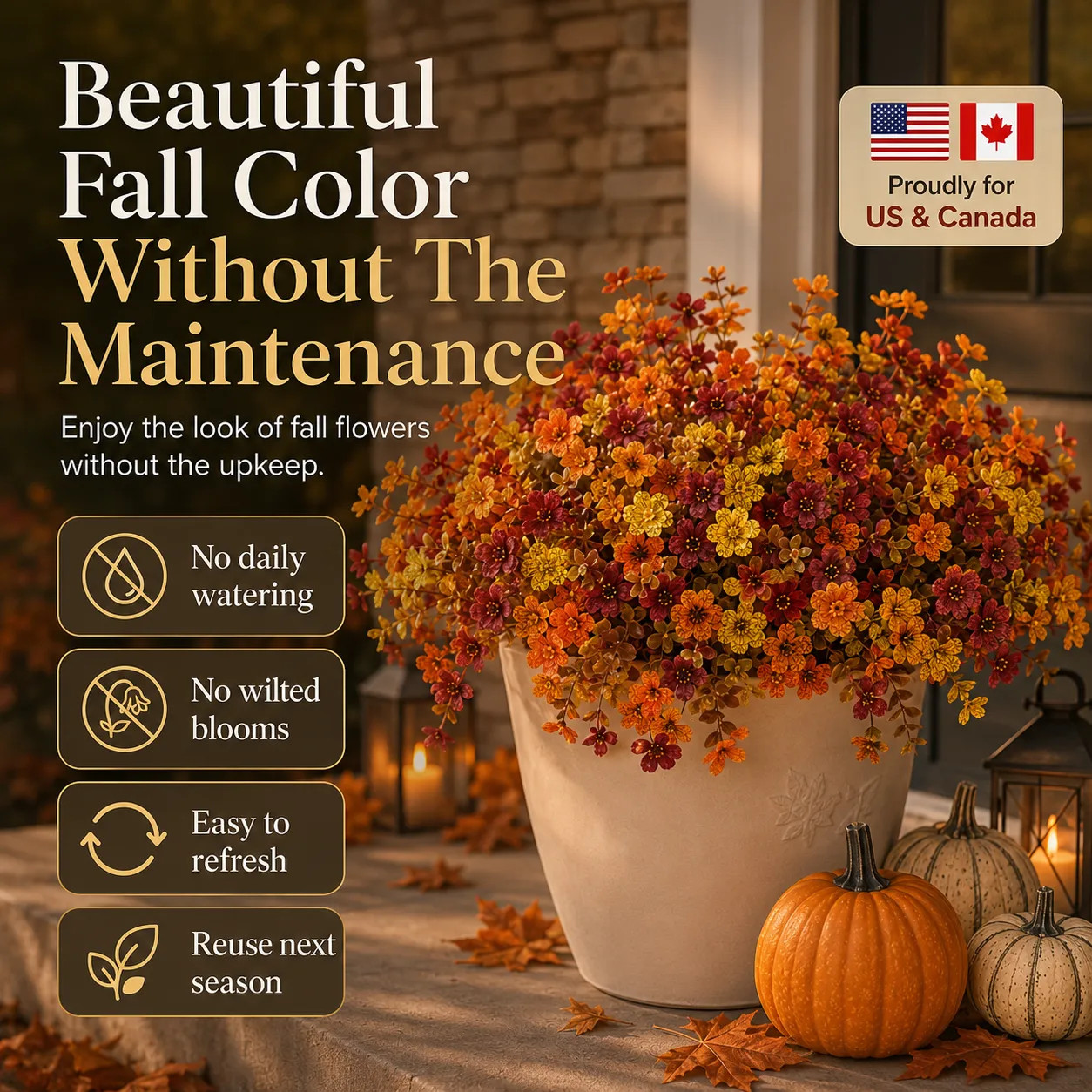 🍂Fall Porch Faux Flower Bundles