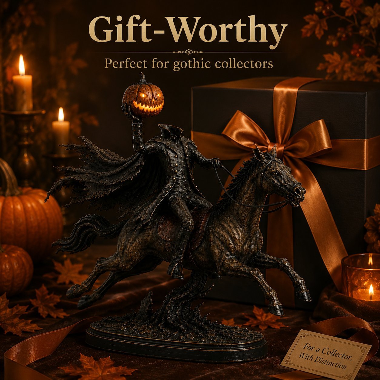 ⏰Limited Stock 70% OFF - 🎃🏇Midnight Chase Headless Horseman Statue