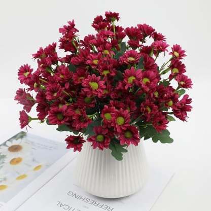 Artificial Outdoor Sunset Mums Flowers - UV resistant, Waterproof, Windproof