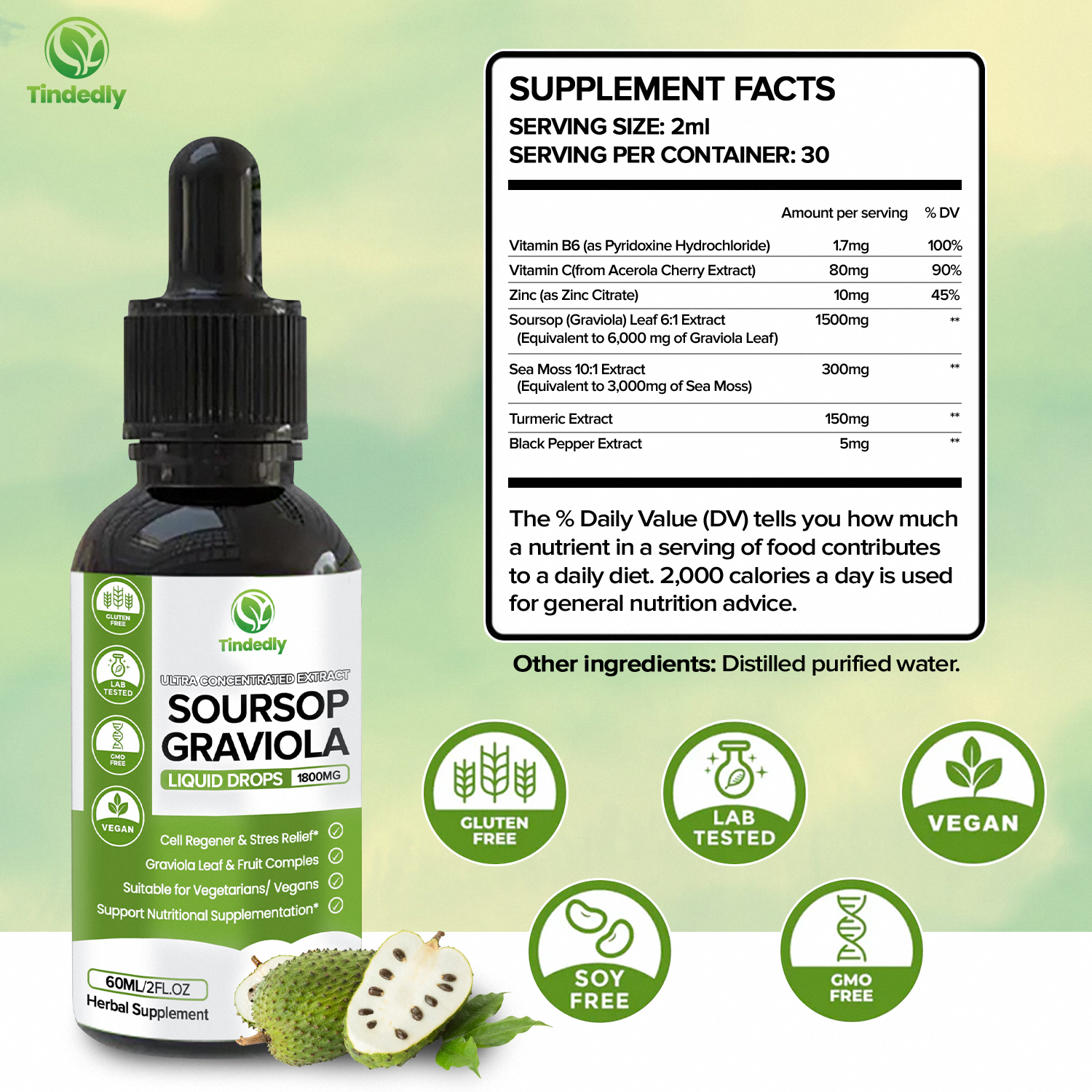 100% Pure Organic Soursop Drop Extract