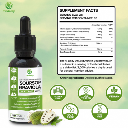 100% Pure Organic Soursop Drop Extract