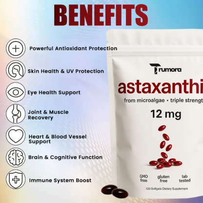 Astaxanthin 12 Mg 120 Softgels