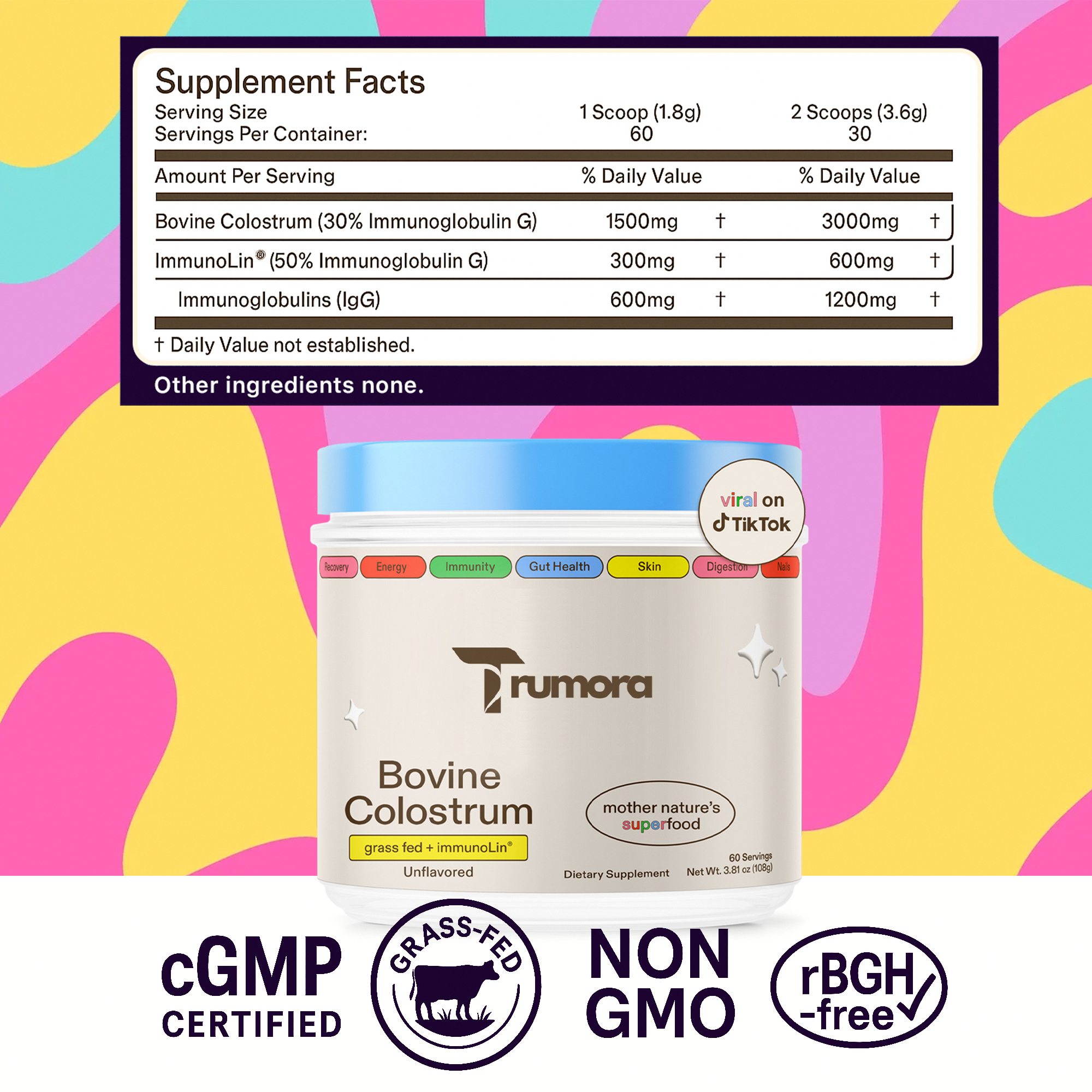 Bovine Colostrum Supplement Powder
