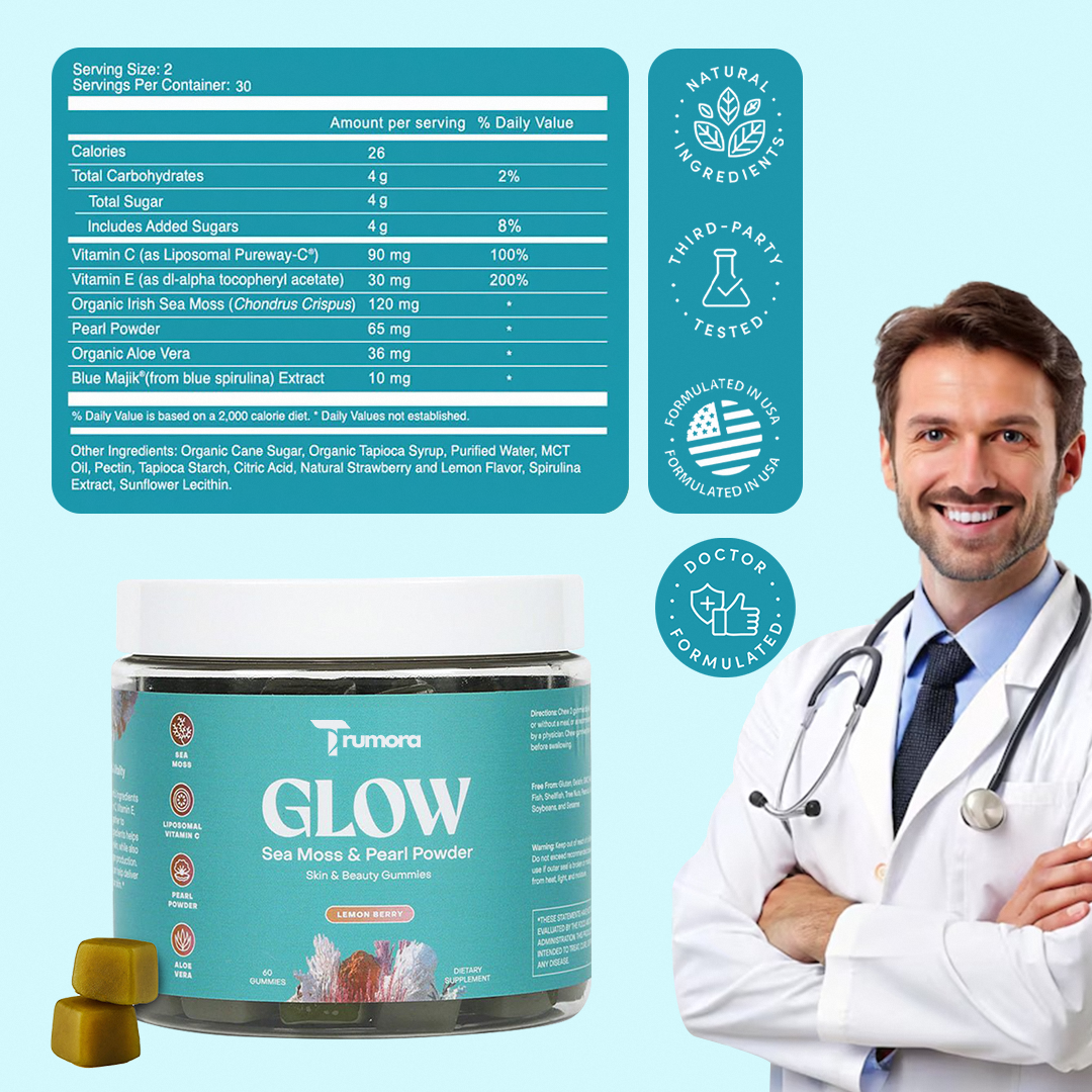 Glow Sea Moss & Pearl Powder – Skin & Beauty Gummies