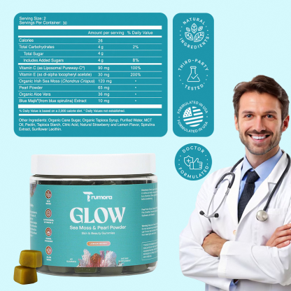 Glow Sea Moss & Pearl Powder – Skin & Beauty Gummies