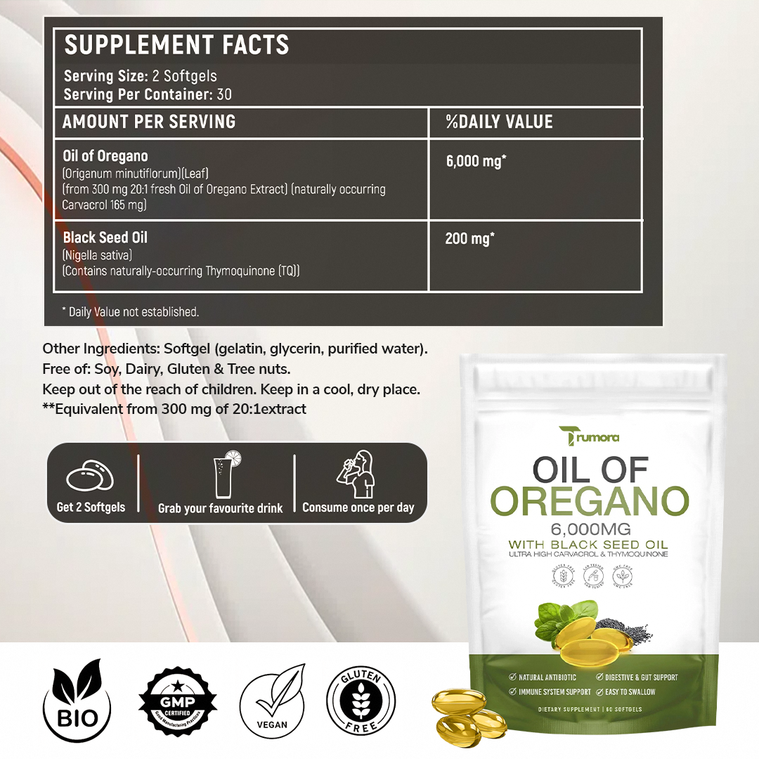 Oil Of Oregano With Black Seed Oil