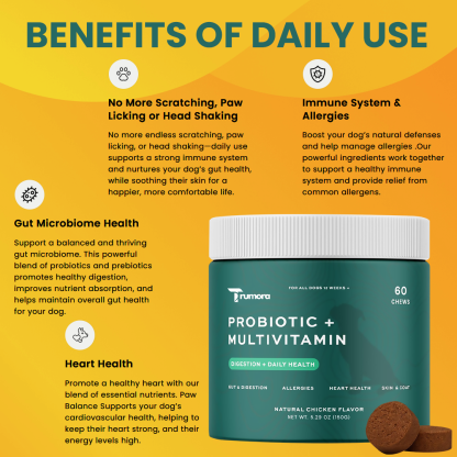 Probiotic + Multivitamin Chews for Dogs