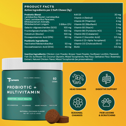 Probiotic + Multivitamin Chews for Dogs