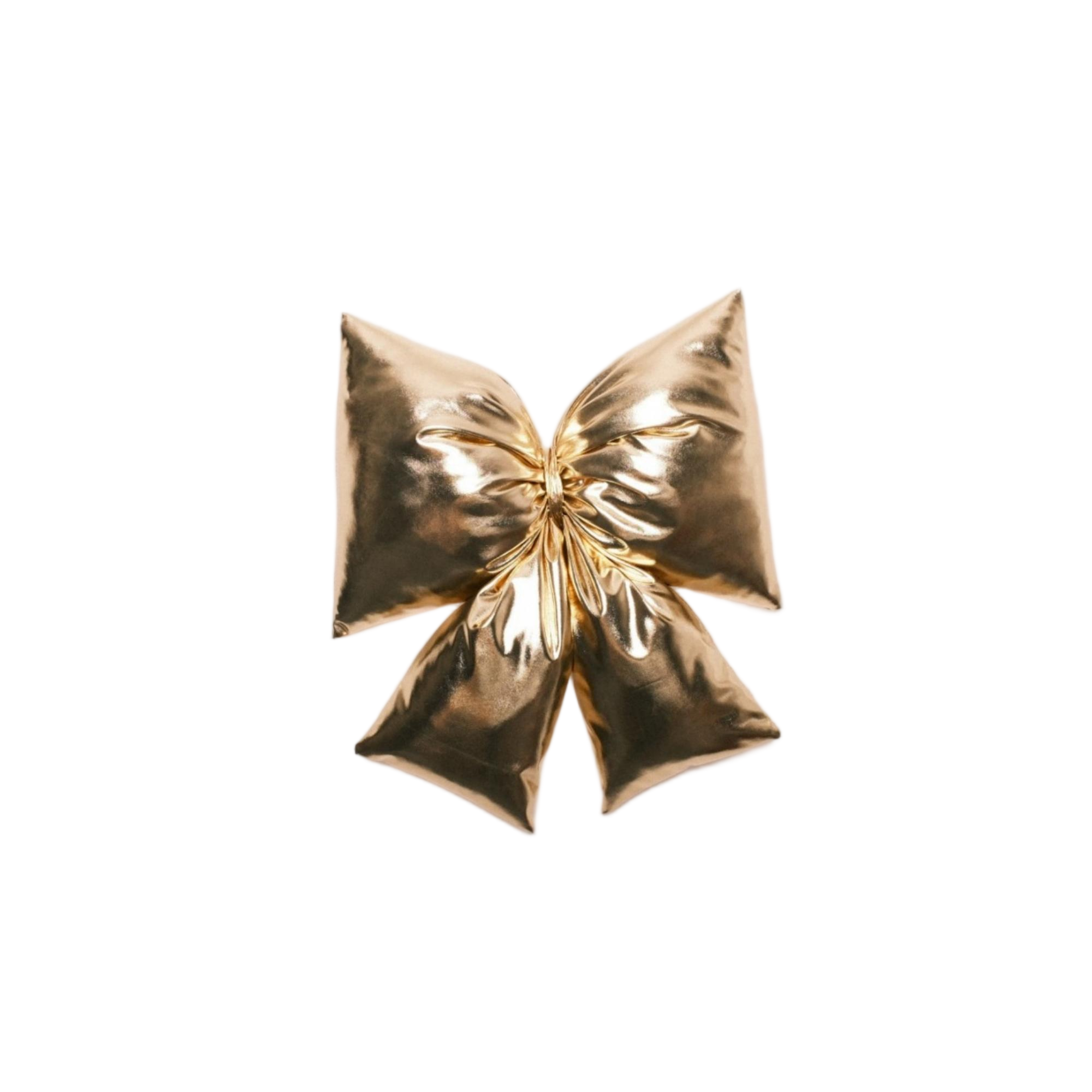 individual metallic gold bow hanging-L