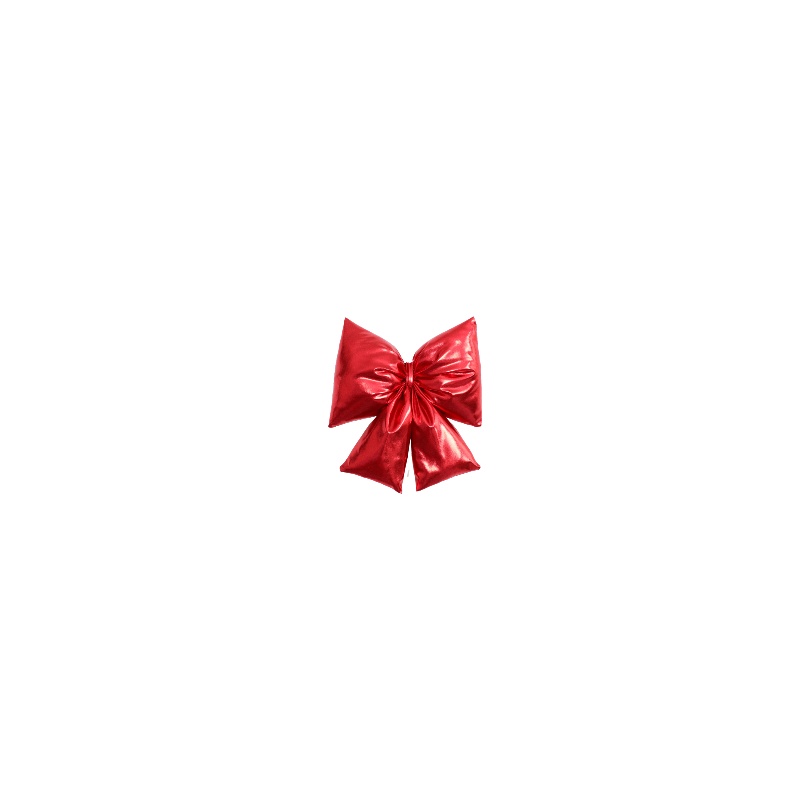 individual metallic red bow hanging-S