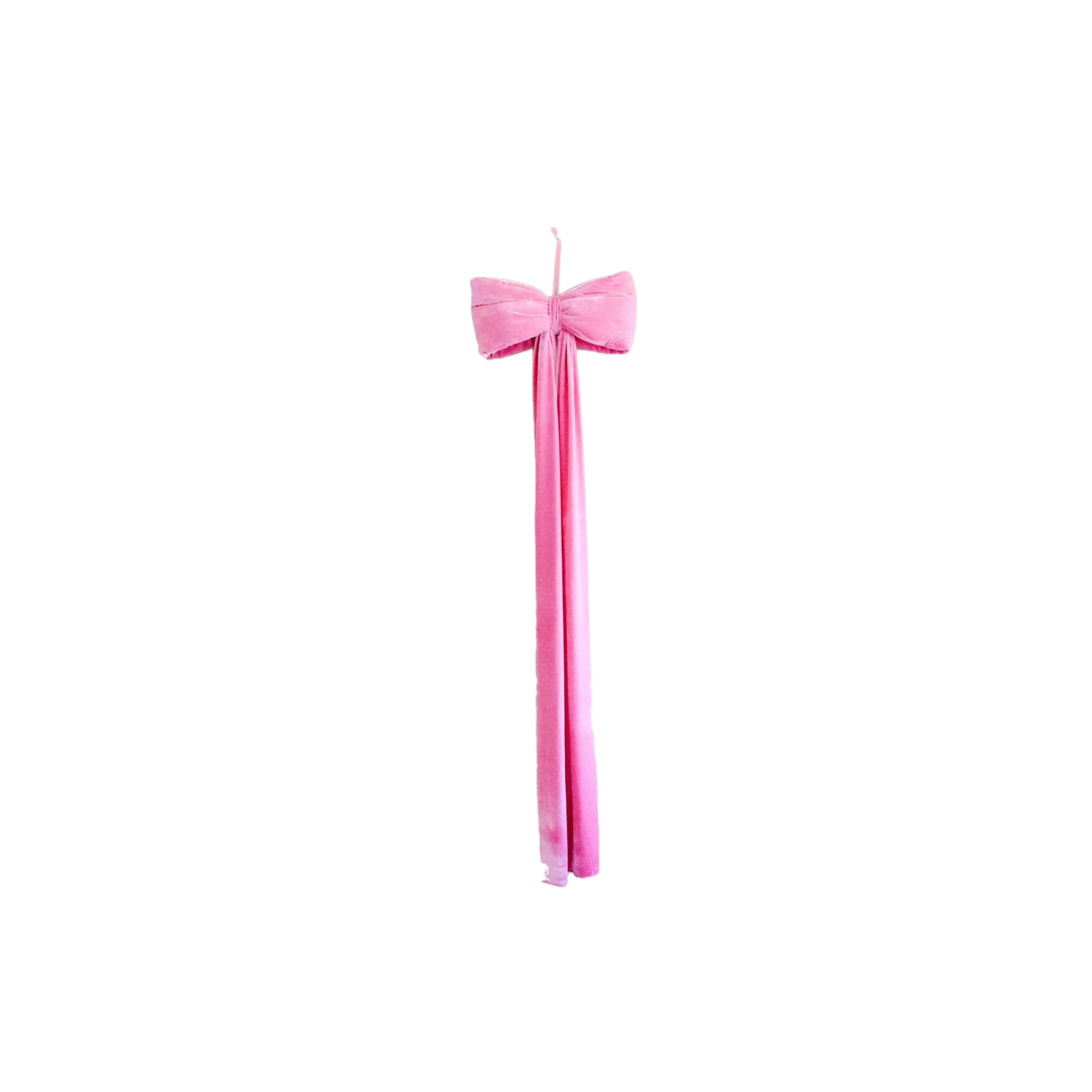 jumbo bow hanging velvet pink