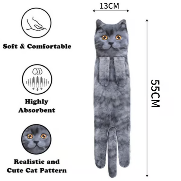 🎁 Early Christmas Sale 🎅 Funny Cat Hand Towels