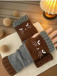 🐱Knitted Fingerless Gloves🧶