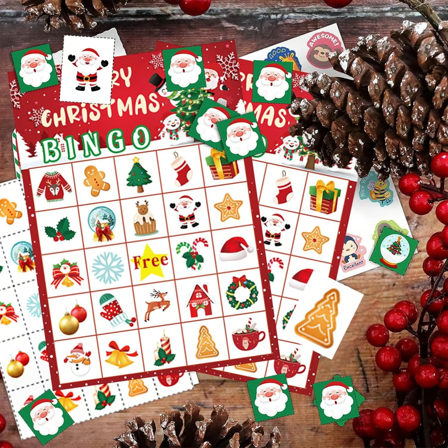 🎄Christmas Bingo game cards 🎅 Holiday Party Games for 24 Players