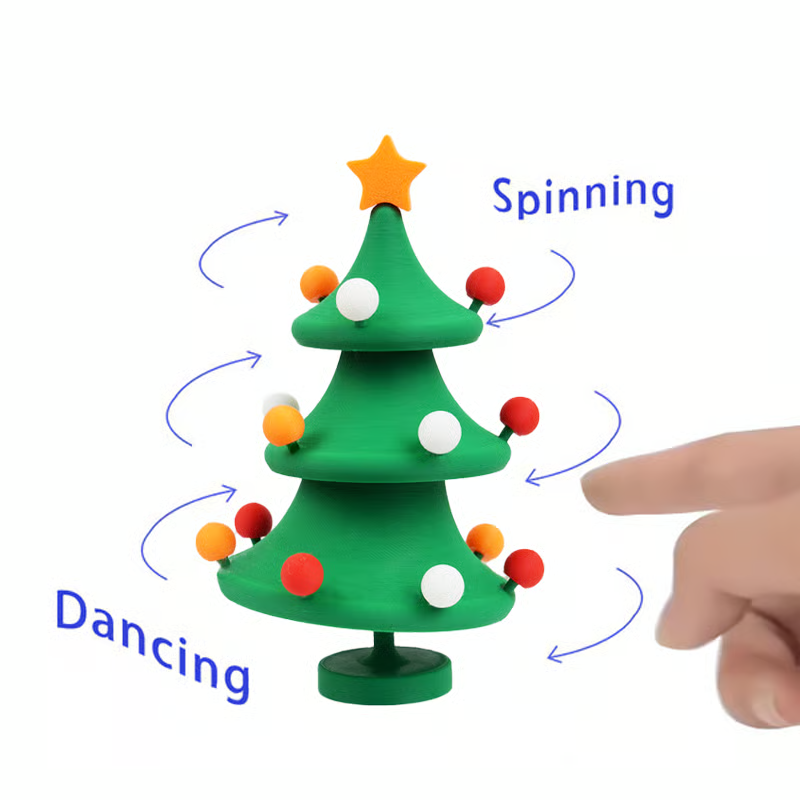🎄3D Printed Dancing Christmas Tree Decompression Toy: Festive Fun & Stress Relief in One!