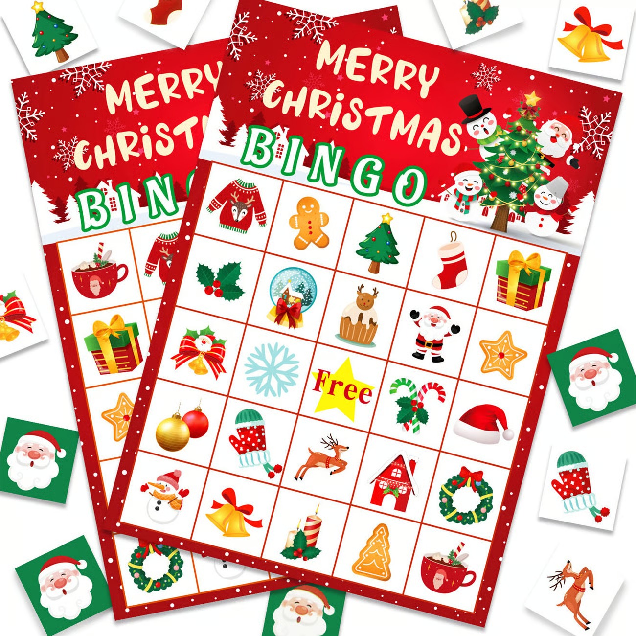 🎄Christmas Bingo game cards 🎅 Holiday Party Games for 24 Players