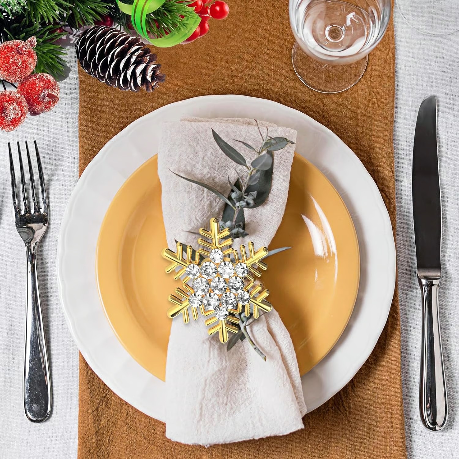 🎅Christmas Napkin Rings for Christmas Holiday Party❄️ Table Decoration🍽️
