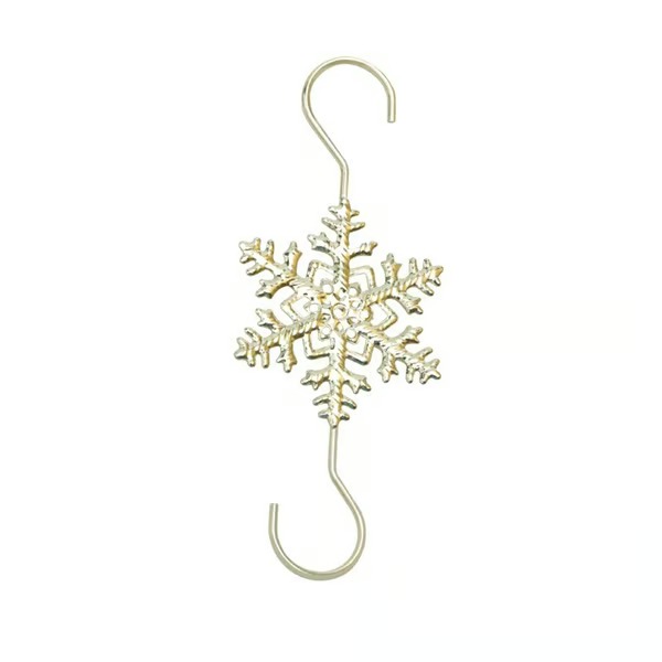 2025 Christmas Hot Sale4Christmas S-Hooks - Metal Hanging Hooks with Snowflake Charms for Ornaments, Garland (20pcs)