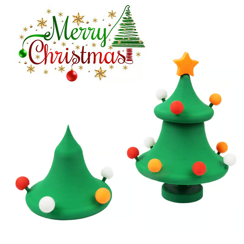 🎄3D Printed Dancing Christmas Tree Decompression Toy: Festive Fun & Stress Relief in One!