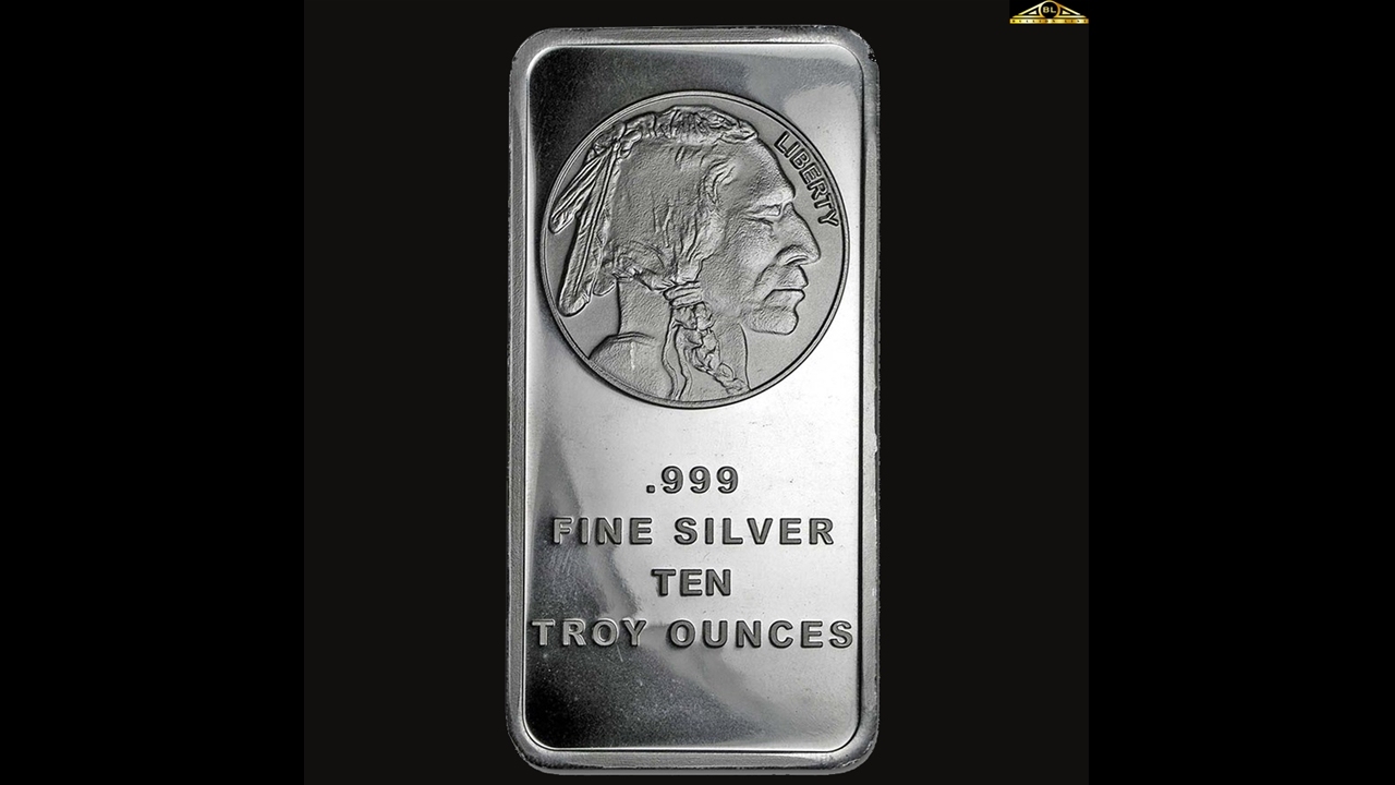 10 oz Silvertowne Mint Buffalo Silver Bar