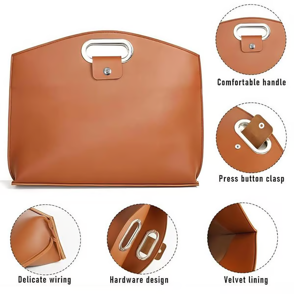 The 2-Piece Set: Sophisticated Business Waterproof Leather Laptop & Tote Set