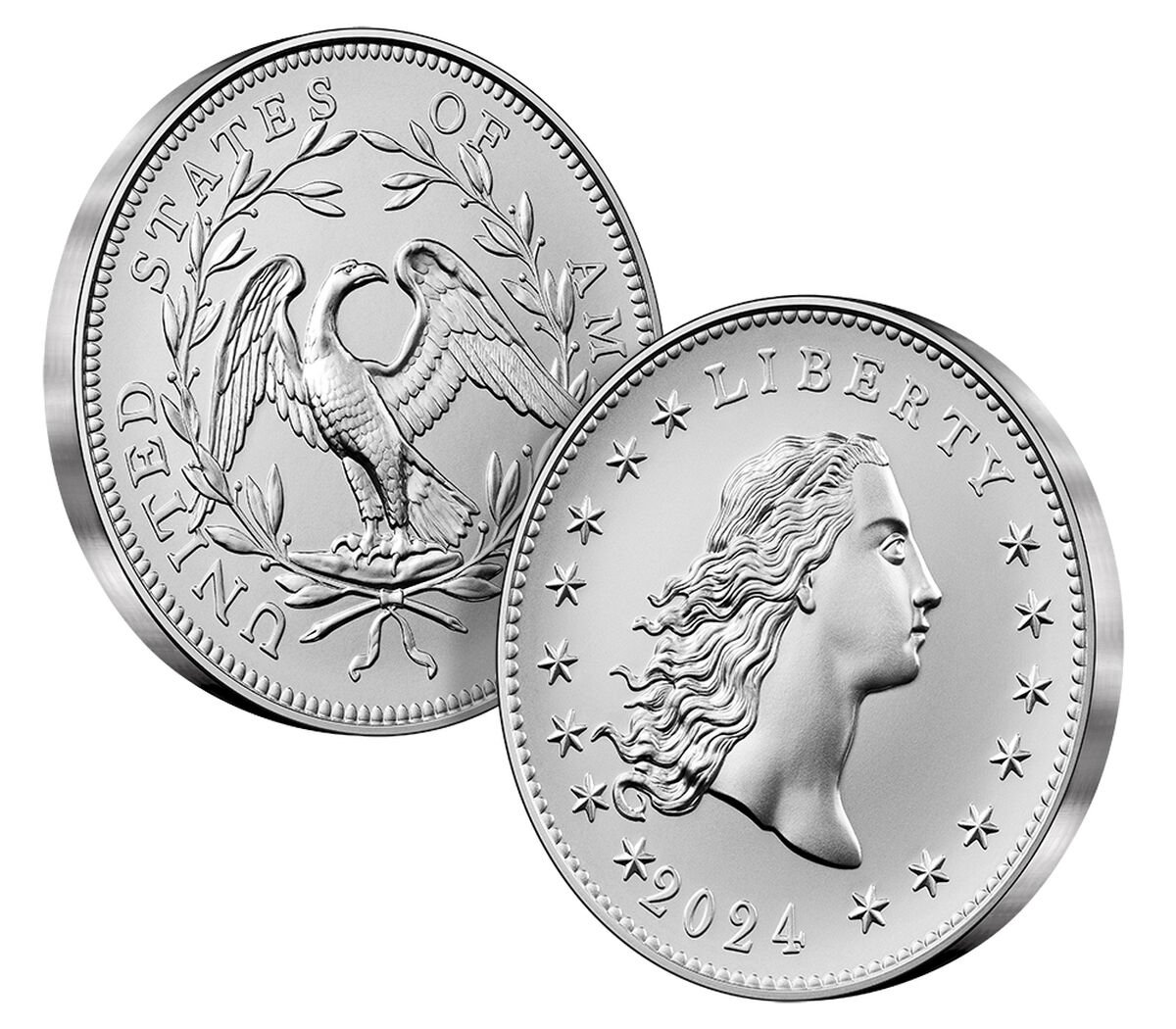 230th Anniversary Flowing Hair Silver Medal