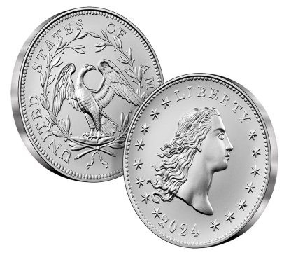 230th Anniversary Flowing Hair Silver Medal