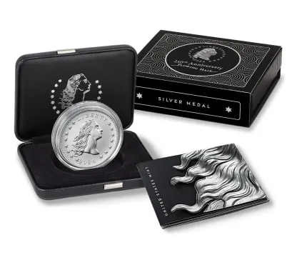 230th Anniversary Flowing Hair Silver Medal