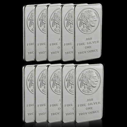10 oz Silvertowne Mint Buffalo Silver Bar