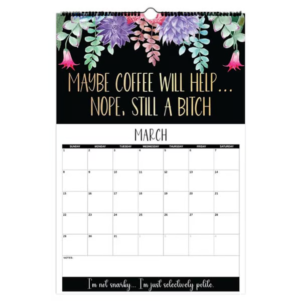 Here We F*cking Go Again: 2026 Swear Calendar for Tired-Ass Women - Hang with Ease, Funny Monthly Calendar