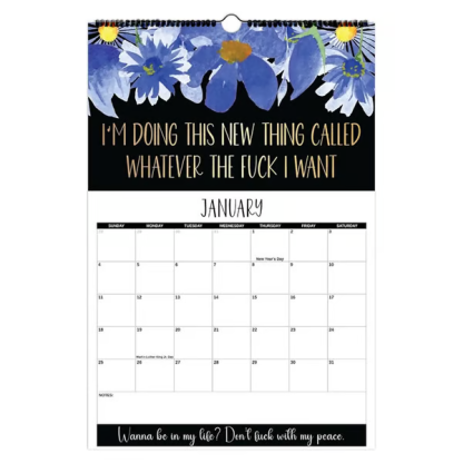 Here We F*cking Go Again: 2026 Swear Calendar for Tired-Ass Women - Hang with Ease, Funny Monthly Calendar