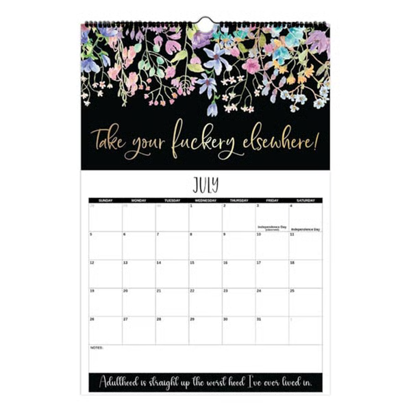 Here We F*cking Go Again: 2026 Swear Calendar for Tired-Ass Women - Hang with Ease, Funny Monthly Calendar