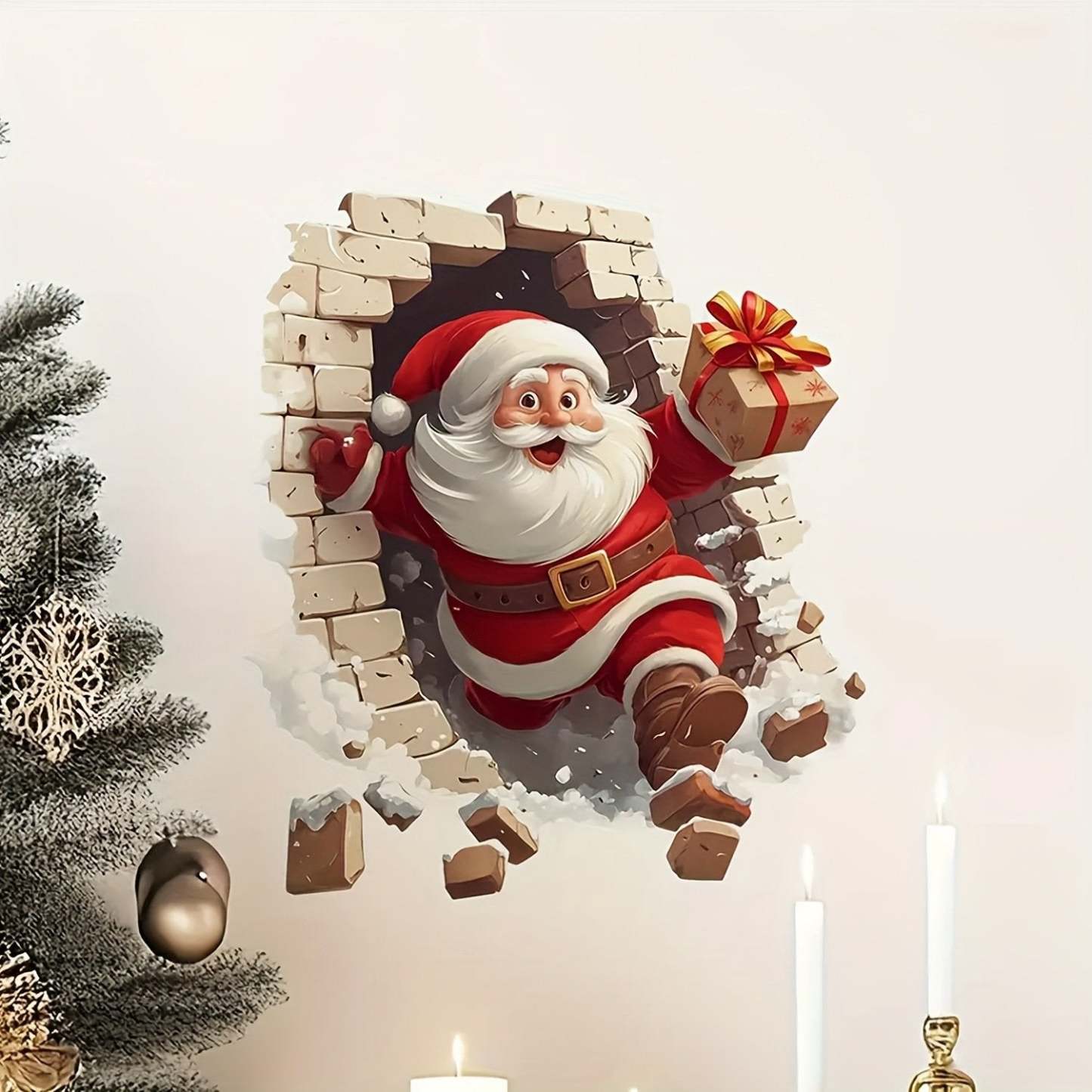 🎅Christmas Santa Creative Wall Sticker – Peel & Stick Holiday Decor | Damage-Free, Festive Home Décor