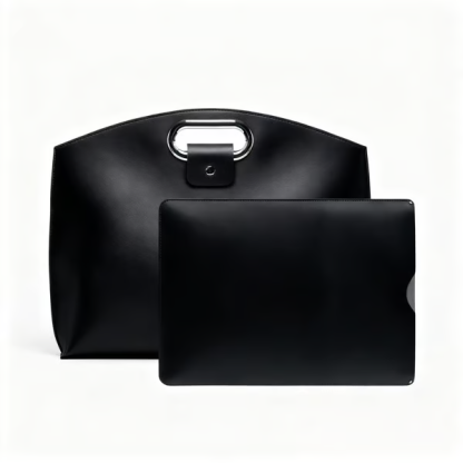 The 2-Piece Set: Sophisticated Business Waterproof Leather Laptop & Tote Set