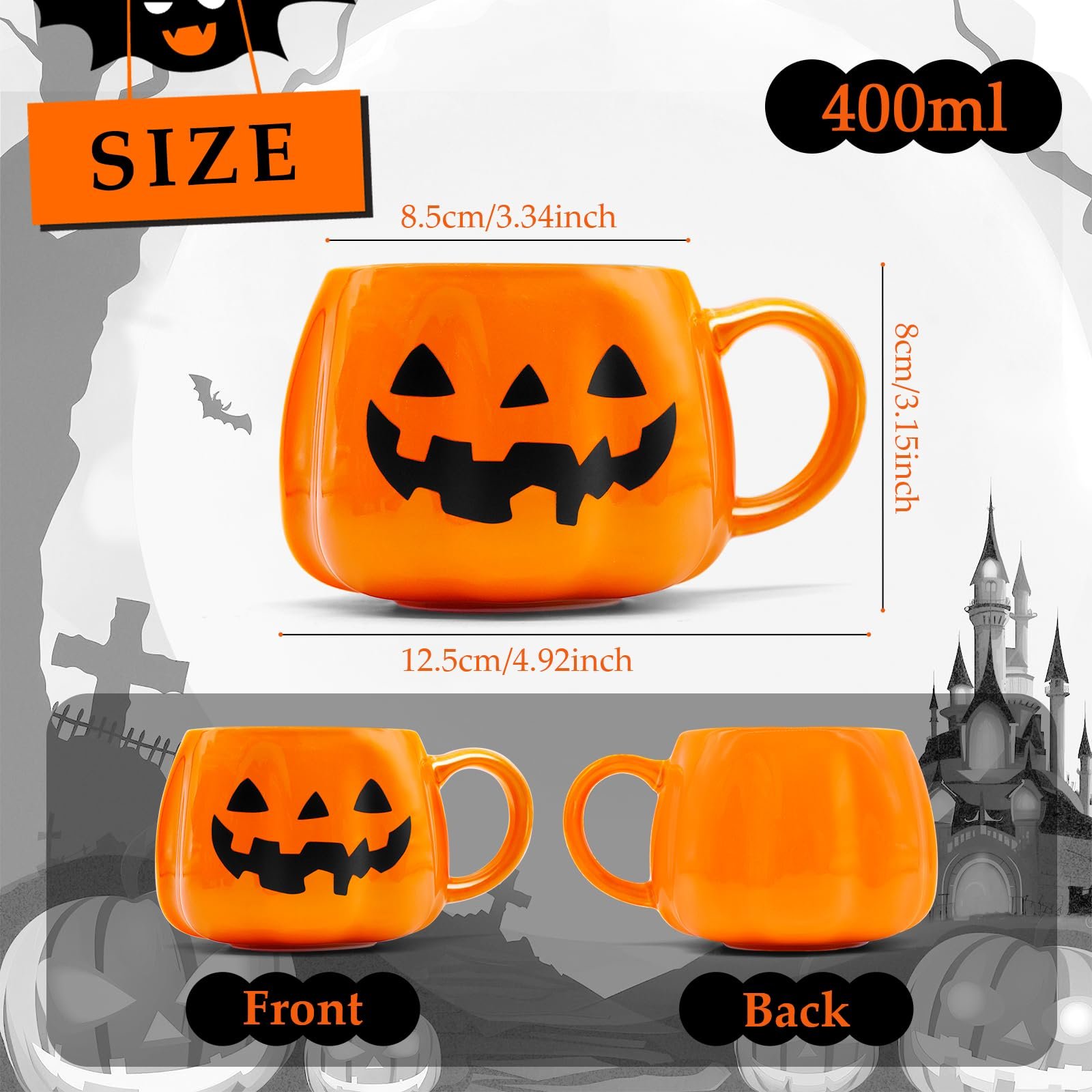 12 oz Halloween Pumpkin Mug
