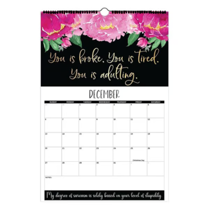 Here We F*cking Go Again: 2026 Swear Calendar for Tired-Ass Women - Hang with Ease, Funny Monthly Calendar