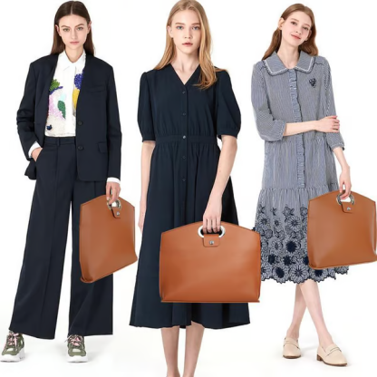 The 2-Piece Set: Sophisticated Business Waterproof Leather Laptop & Tote Set