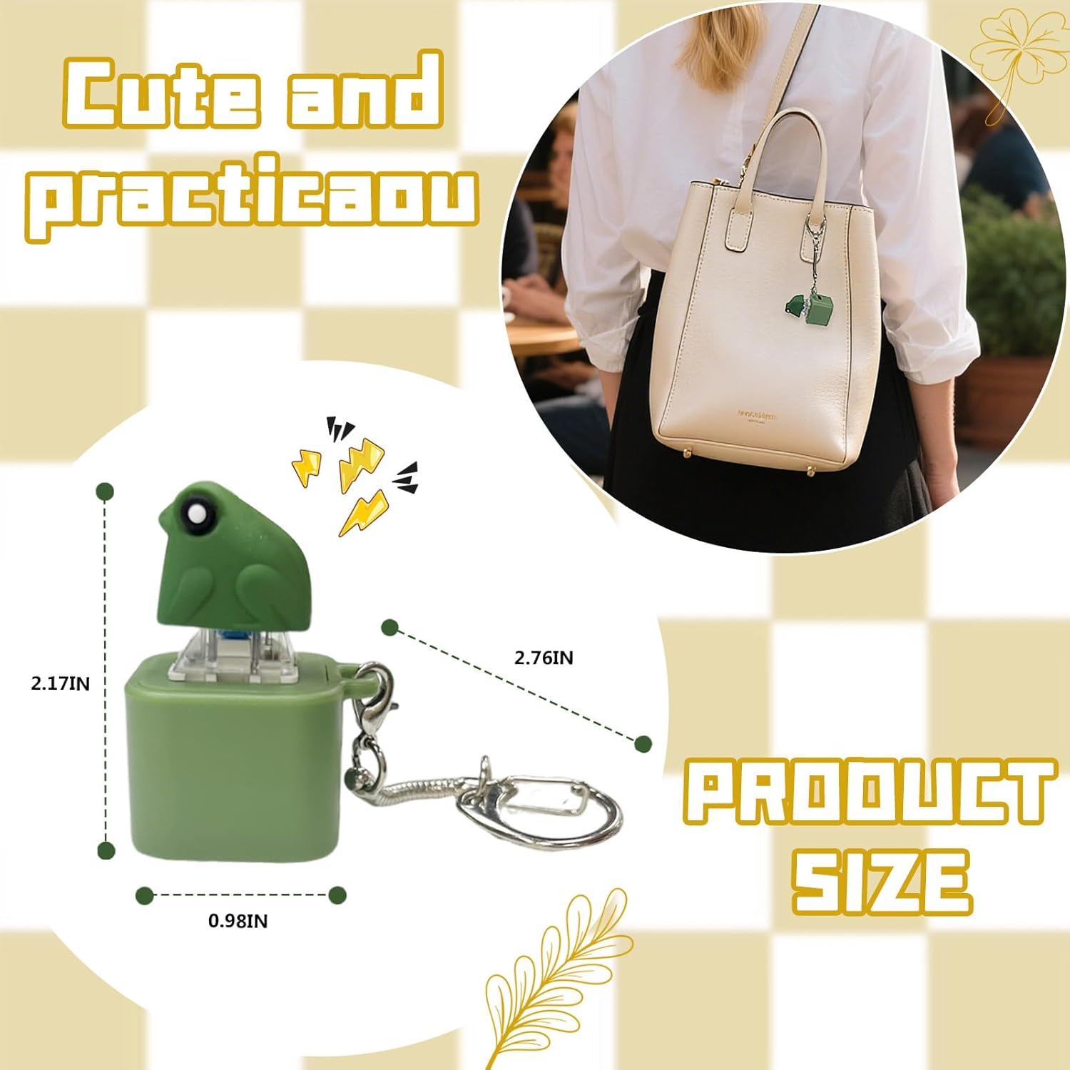 Frog Keychain with Realistic Croak Sound