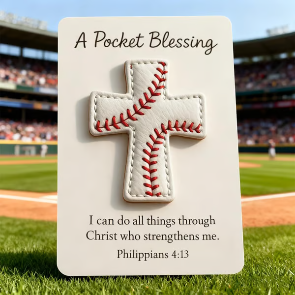 🔥LAST DAY 50% OFF - ⚾️A Pocket Blessing – Baseball Cross Edition💝Handmade