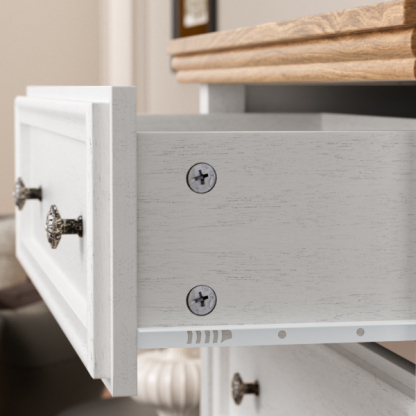 Dresser for Bedroom with 5 Drawers, Modern Chest of Drawers with Metal Handle for Living Room Bedroom Hallway, Black Farmhouse Dresser 31.5 x 15.75 x 44.3 Inch TV Stand