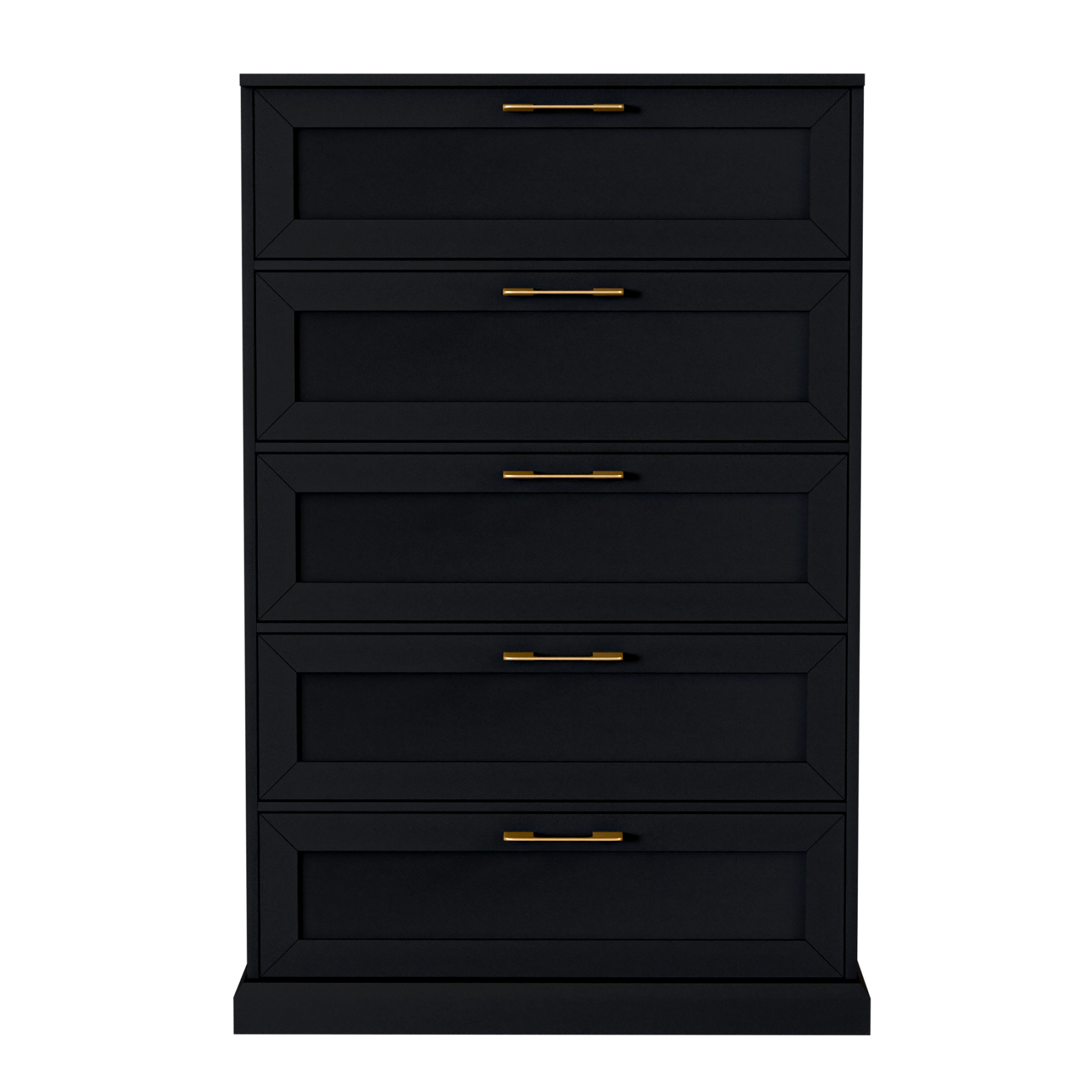 5 Drawer Dresser, 47" Tall Dressers for Bedroom with Anti-Tip Device, Black Dresser Modern Storage Closet with Handle for Hallway,Entryway